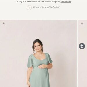 Revelry Sage Green Wedding Dress